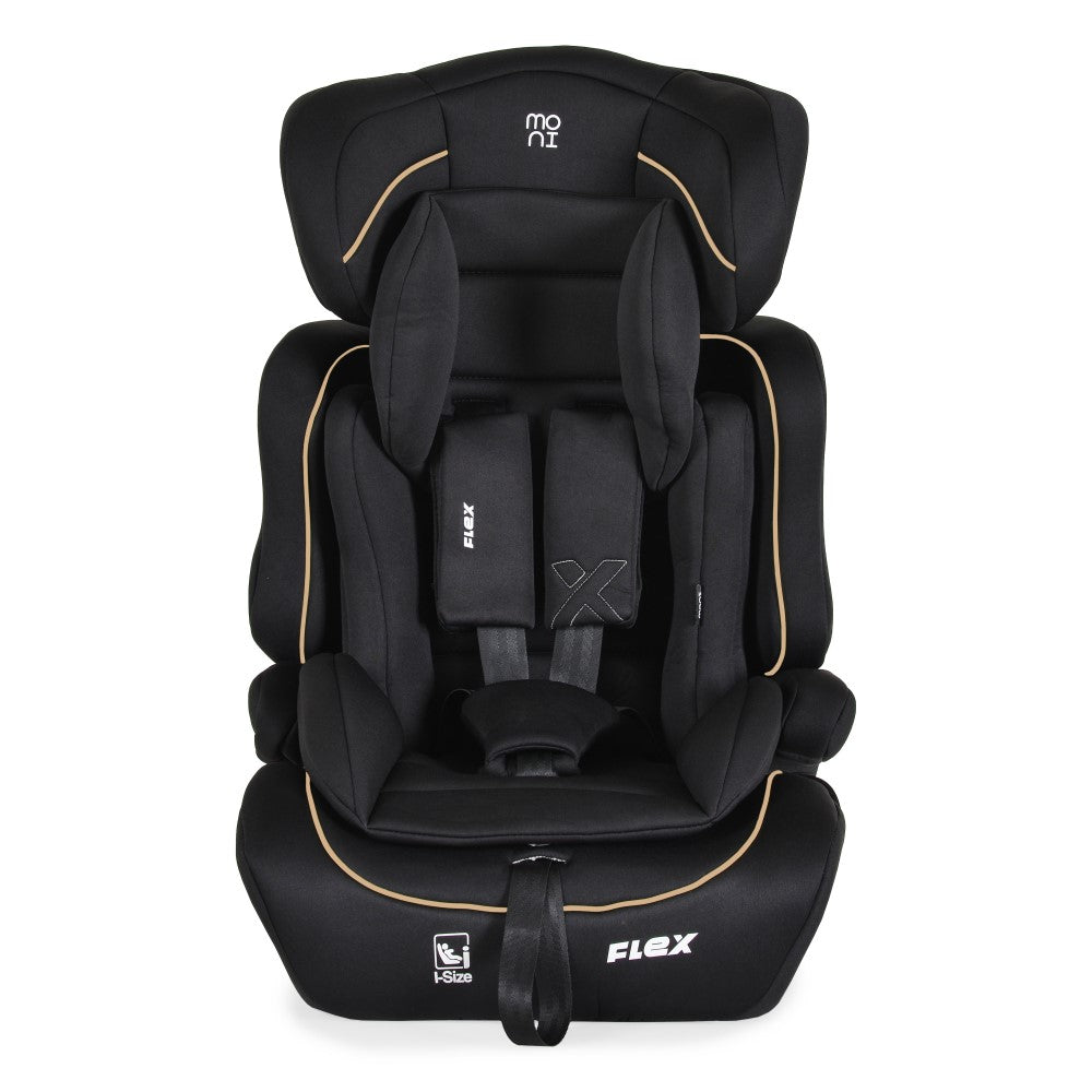 Seggiolino auto MONI i-SIZE 76-150 cm nero con inserti beige
