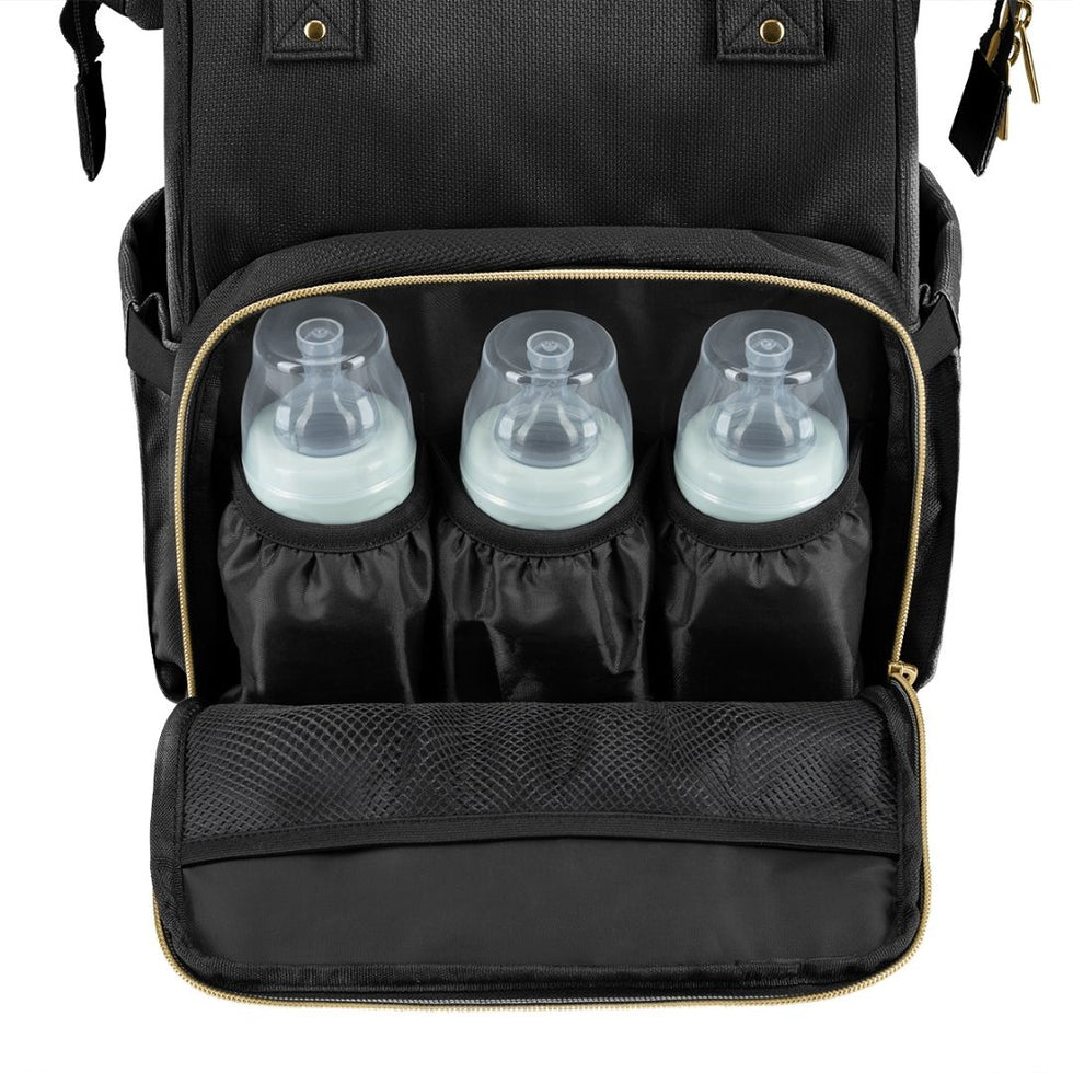 KikkaBoo® Zaino fasciatoio Black & Gold 2025