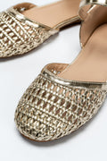 Ballerine con cinturino - oro