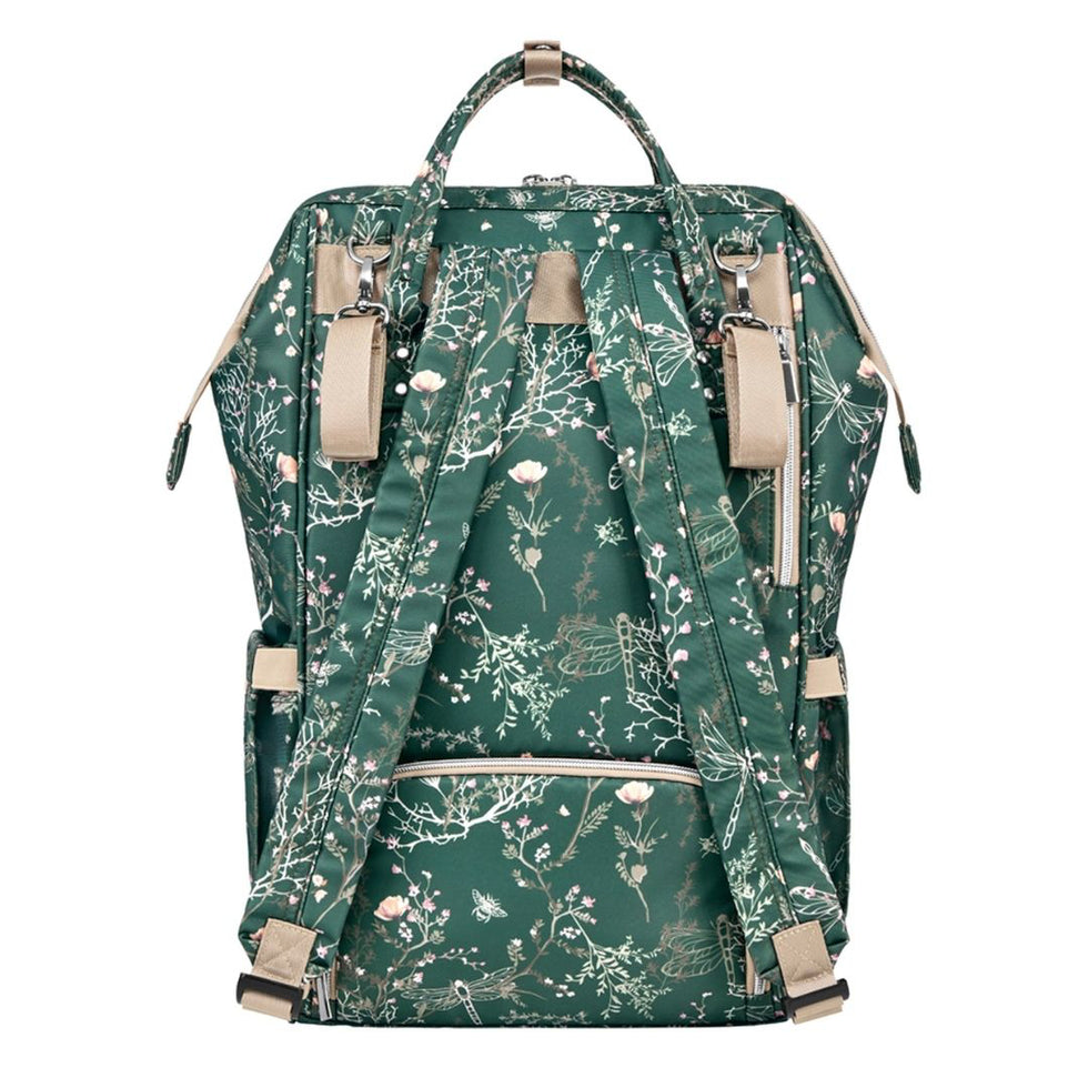 KikkaBoo® Zaino fasciatoio Siena Luxe Secret Garden Deep Green