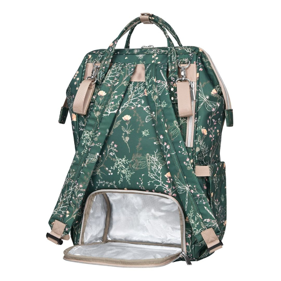 KikkaBoo® Zaino fasciatoio Siena Luxe Secret Garden Deep Green