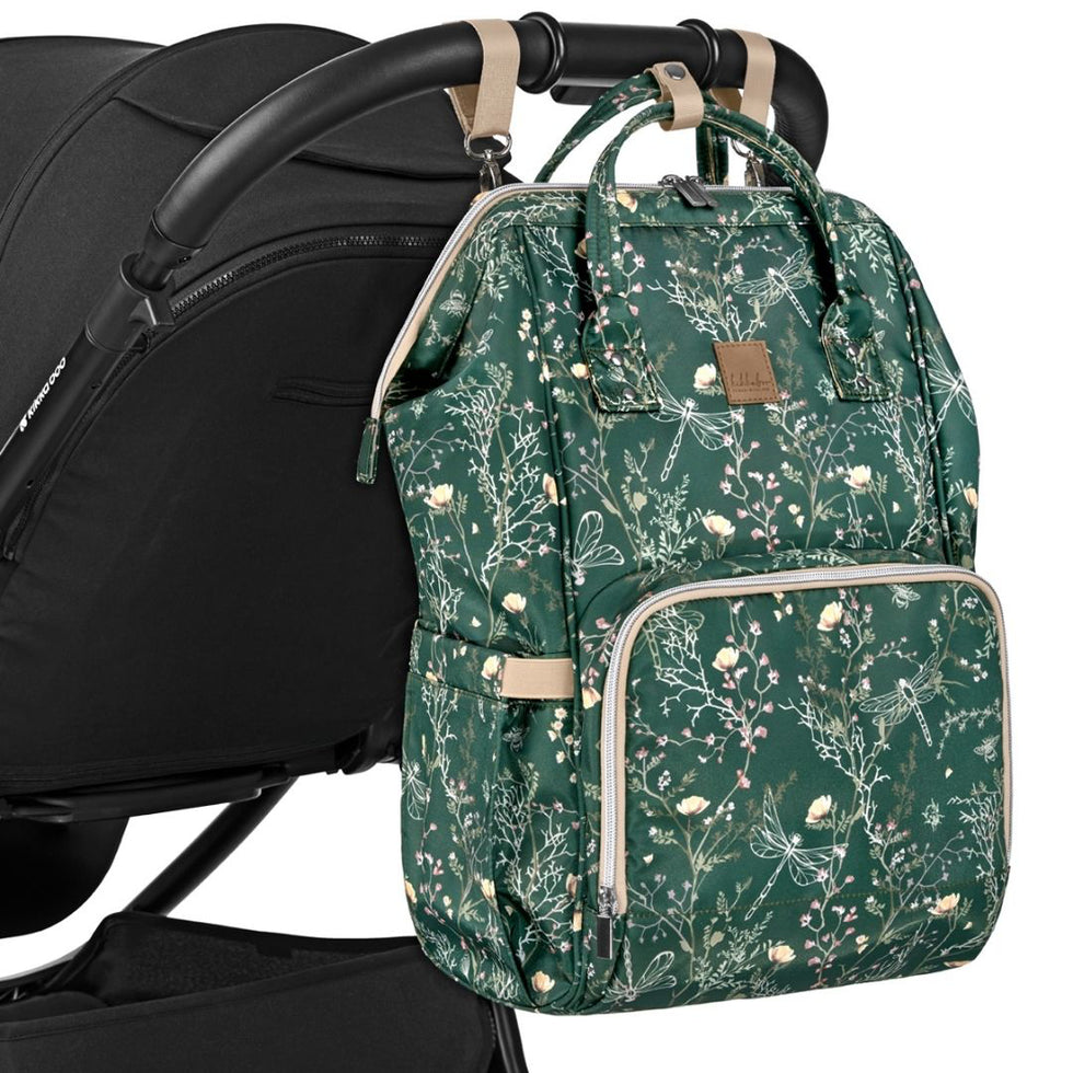 KikkaBoo® Zaino fasciatoio Siena Luxe Secret Garden Deep Green