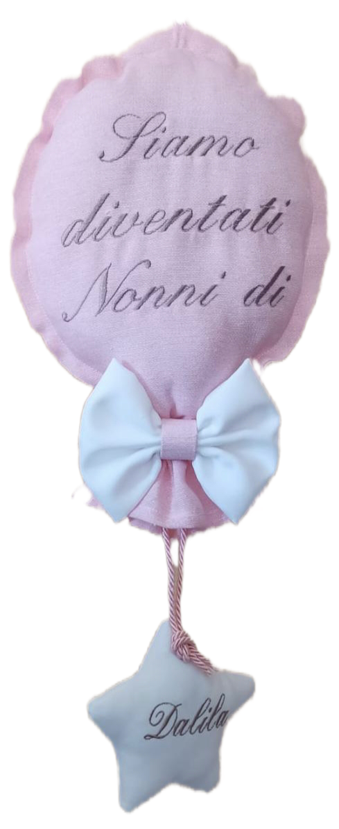 Coccarda palloncino personalizzata e  per i nonni