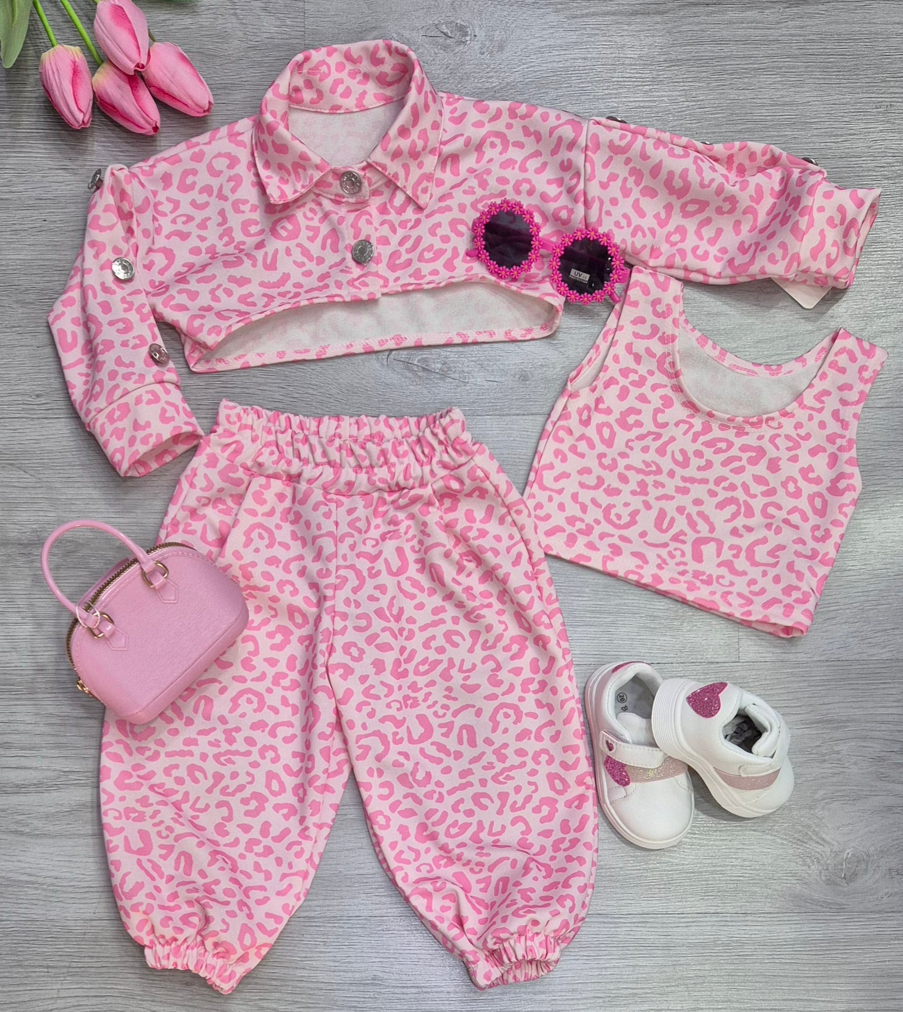 Coordinato Animalier pink