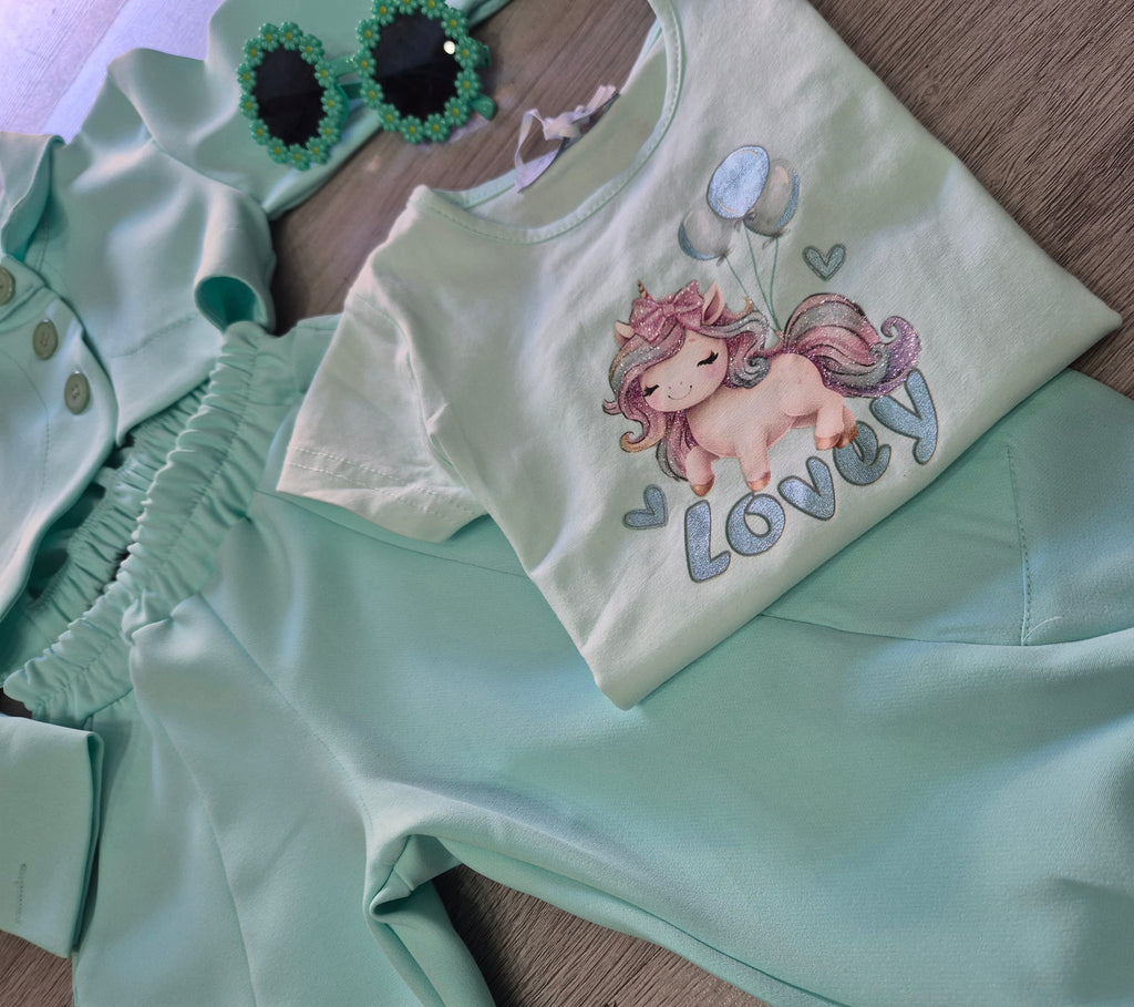 Completo verde tiffany