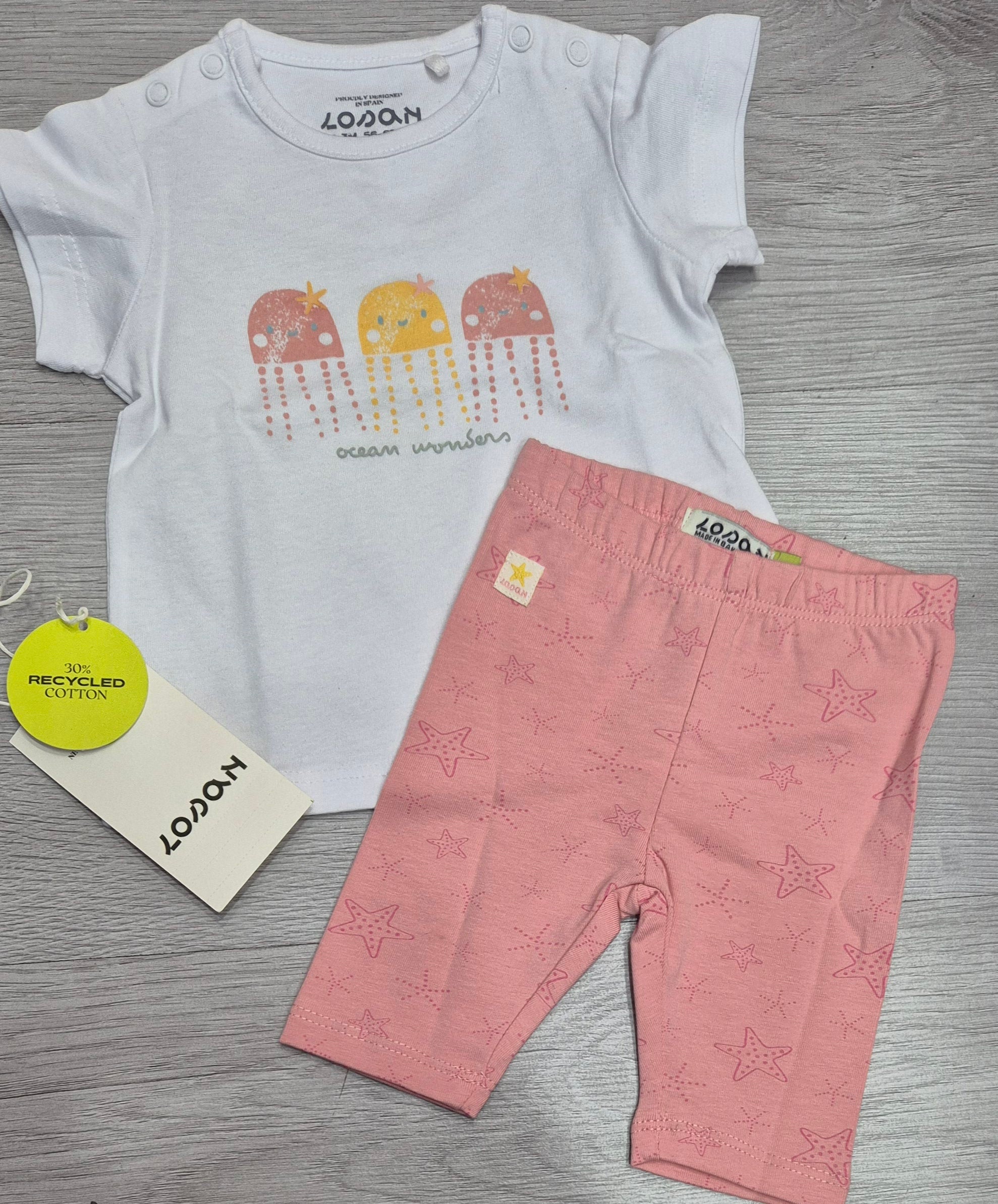 Completo t-shirt e leggins 3/4 neonata LOSAN
