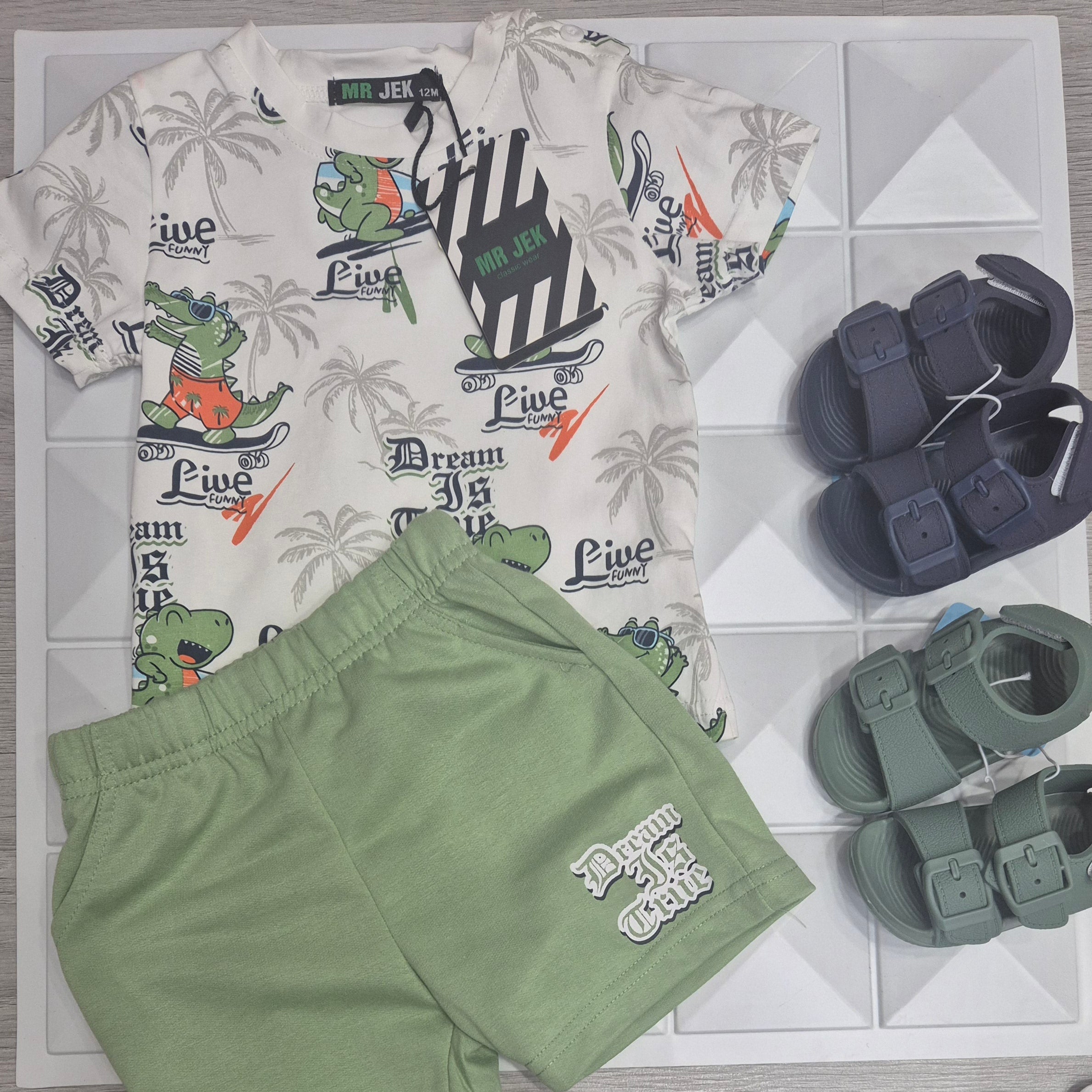 Completo neonato t-shirt e pantaloncino