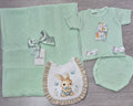 Set nascita verde acqua