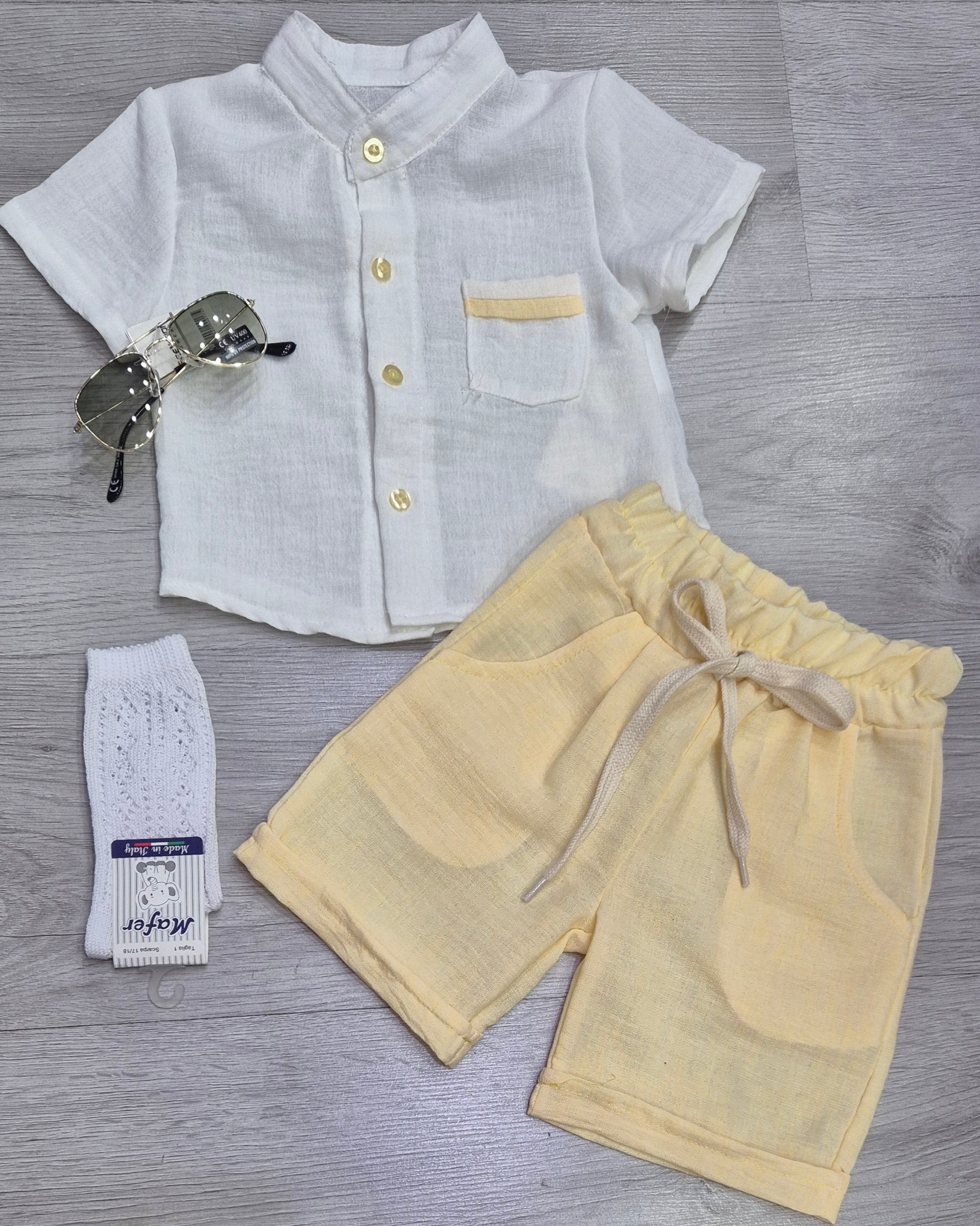Completo in lino bambino