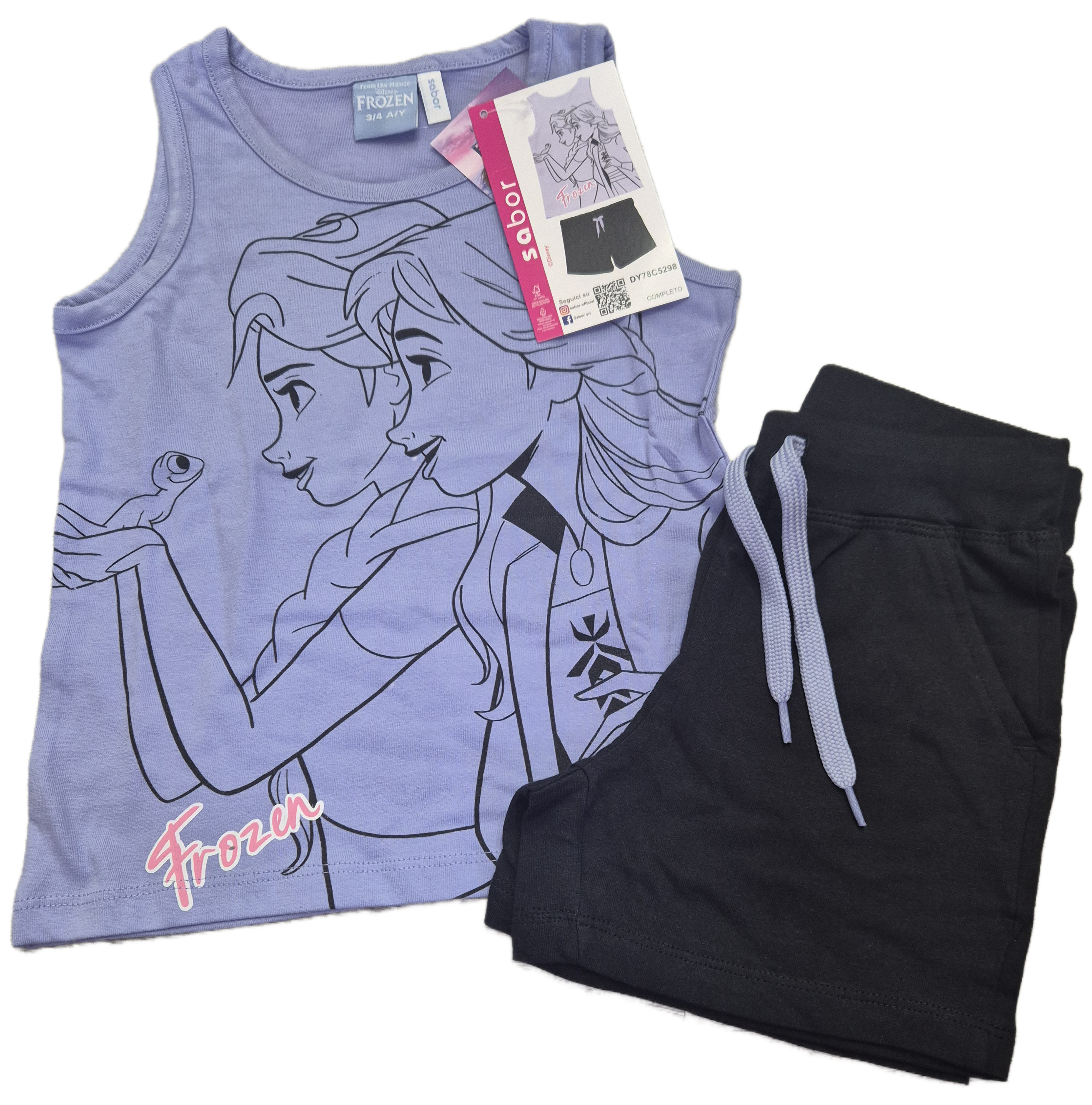 Completo estivo da bambina FROZEN Disney di  Sabor