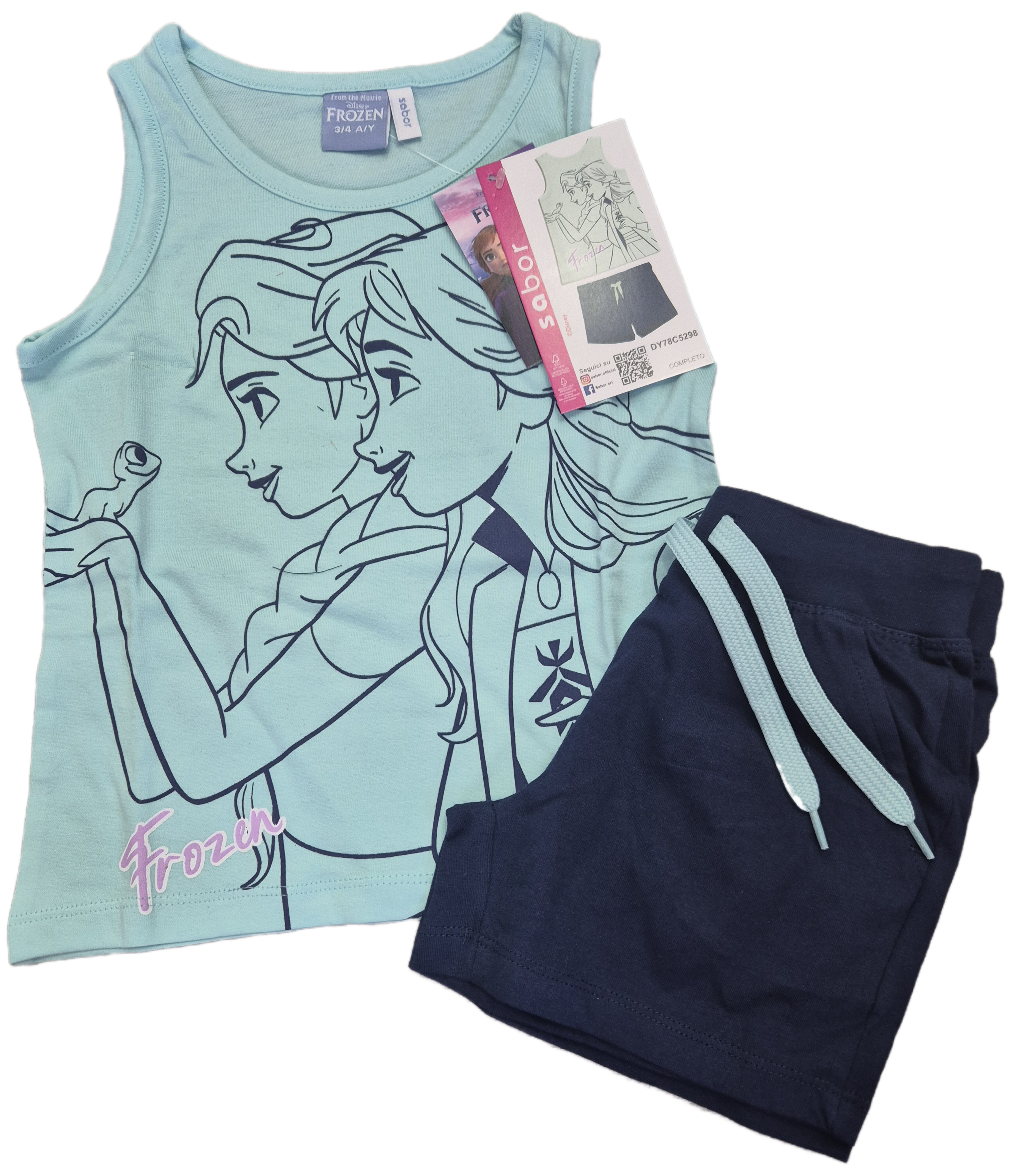 Completo estivo da bambina FROZEN Disney di  Sabor
