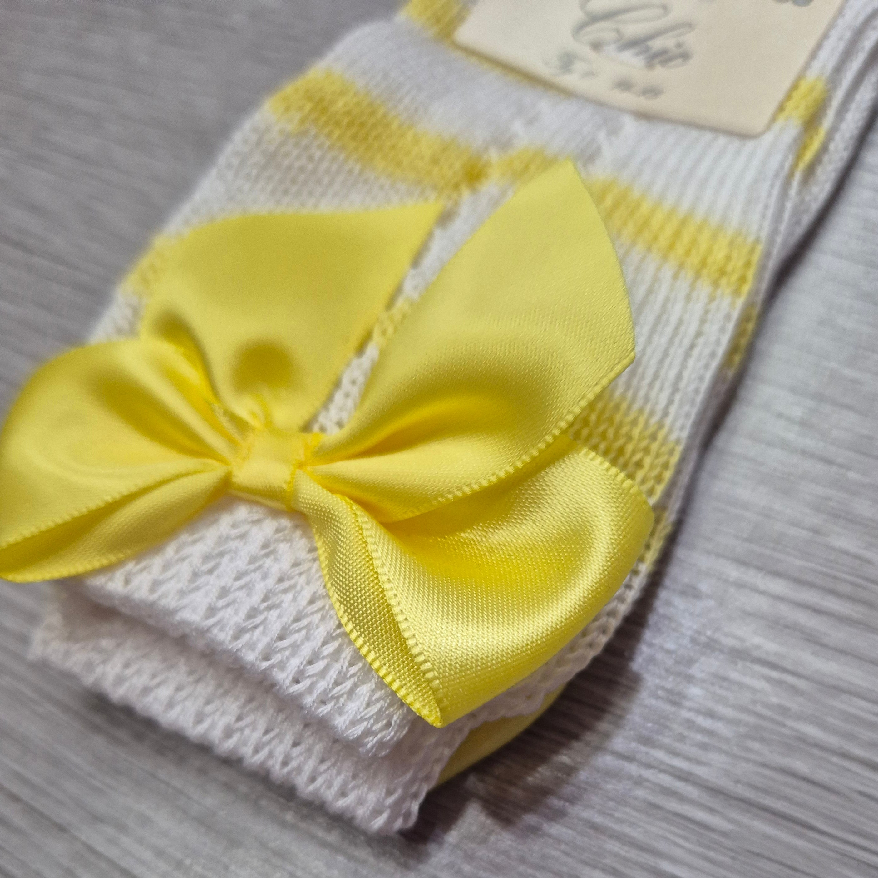 Calzino alto COCCOLI con fiocco giallo