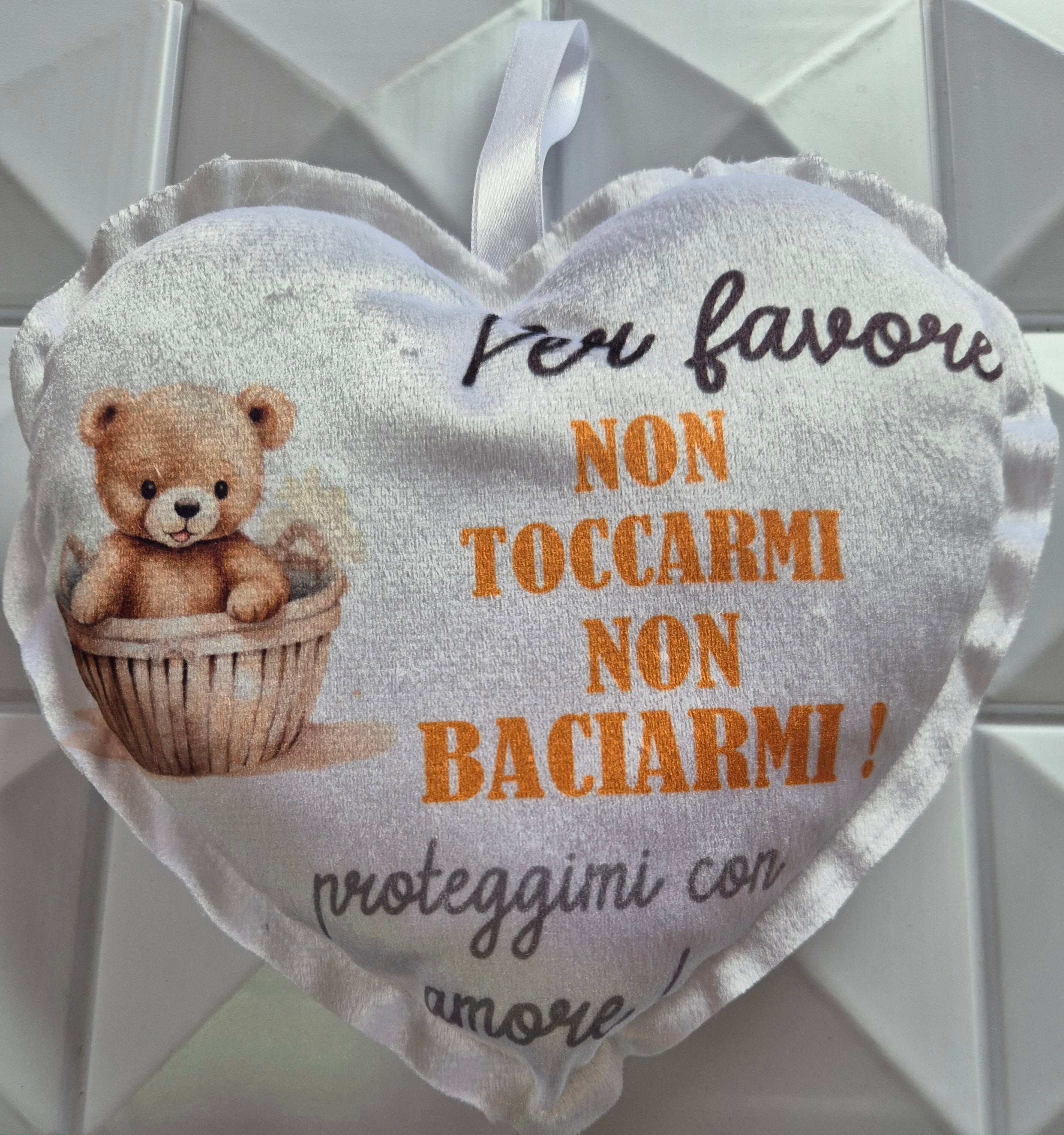 Cuoricino personalizzato PROTEGGIMI CON AMORE