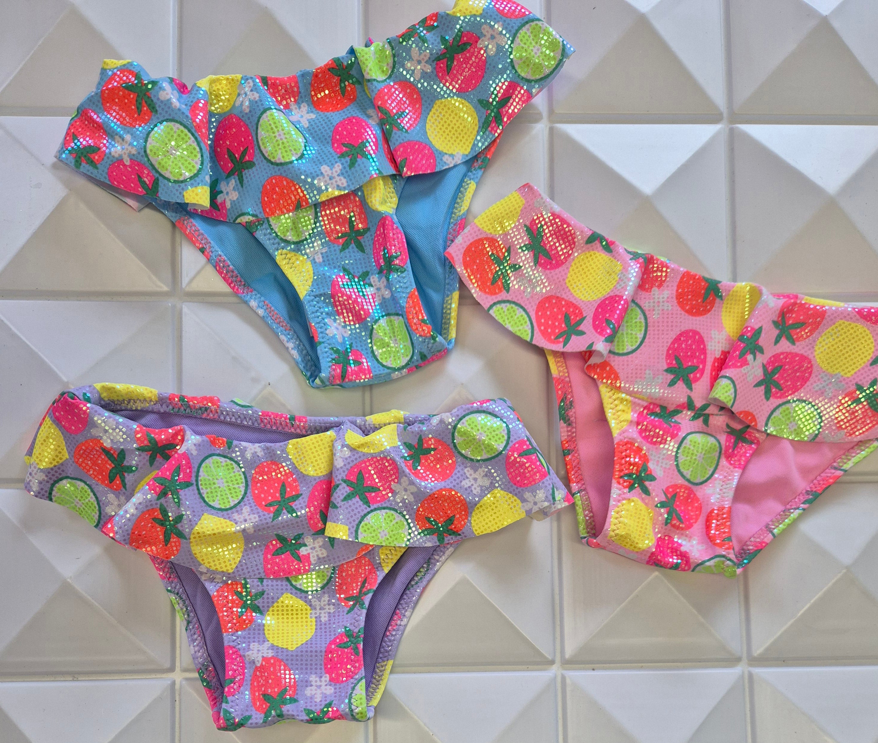 Costume neonata/bambina brillantinato