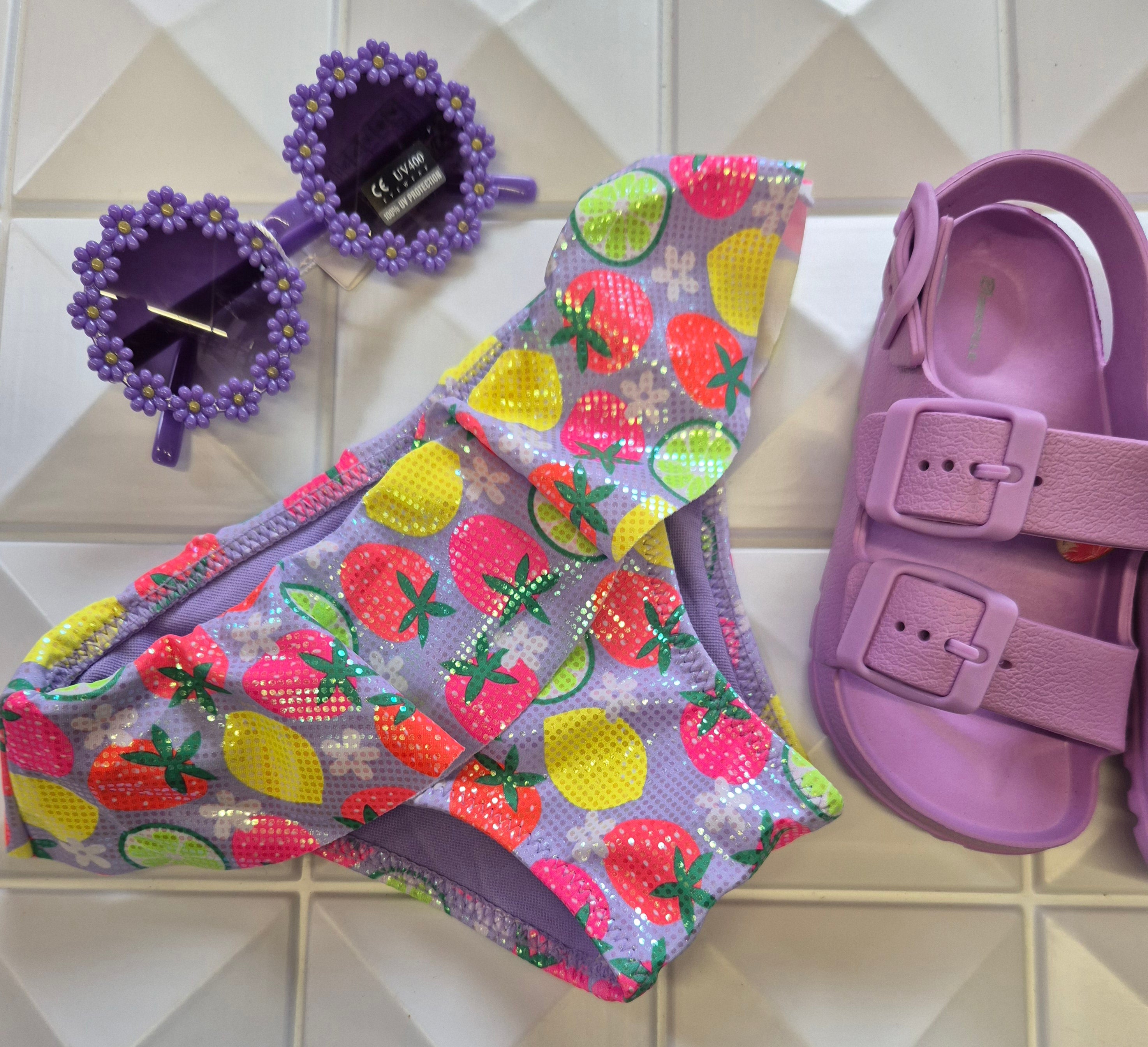 Costume neonata/bambina brillantinato