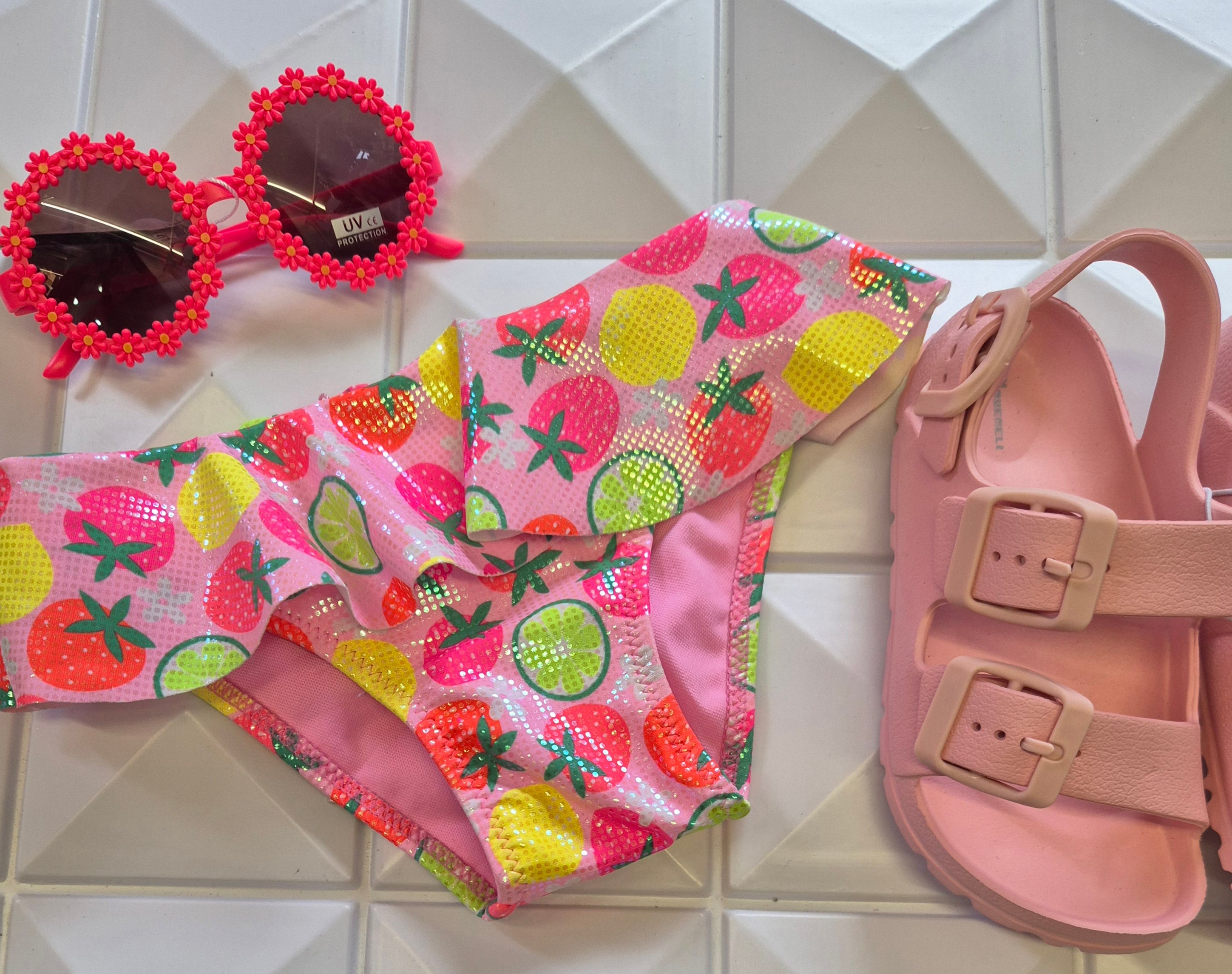Costume neonata/bambina brillantinato