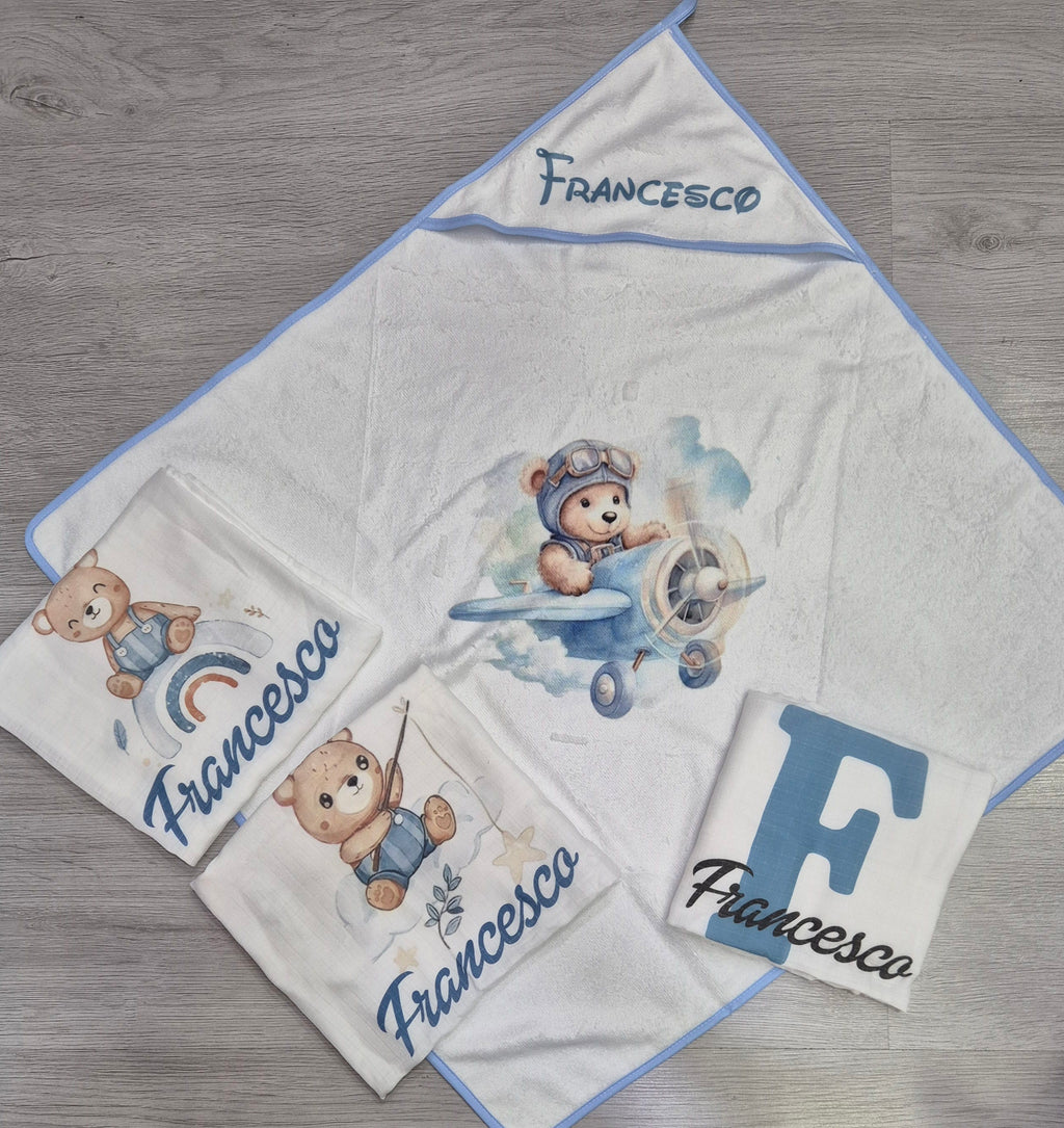 Set personalizzato ORSETTO AVIATORE / ELEFANTINA
