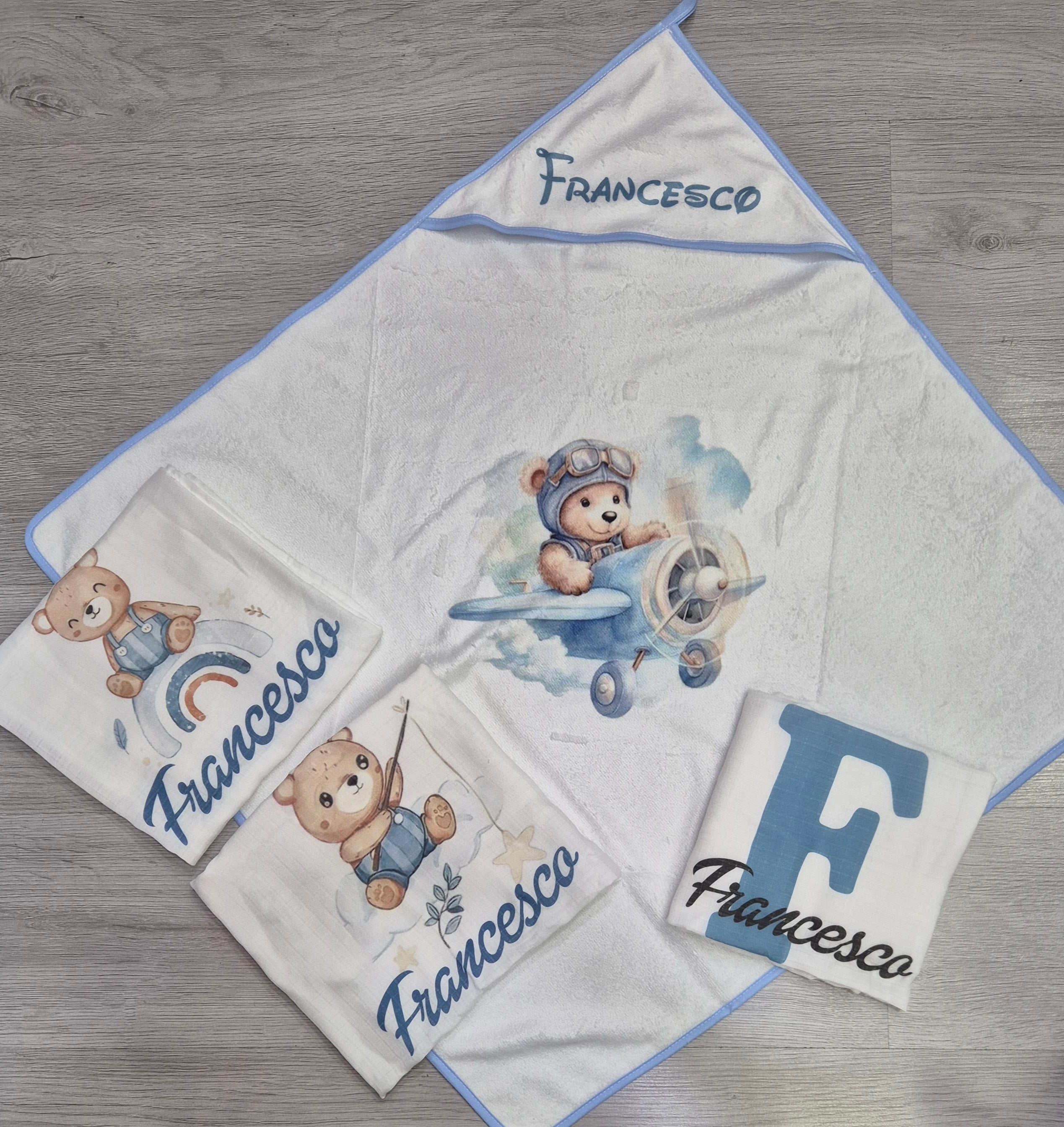 Set personalizzato ORSETTO AVIATORE / ELEFANTINA