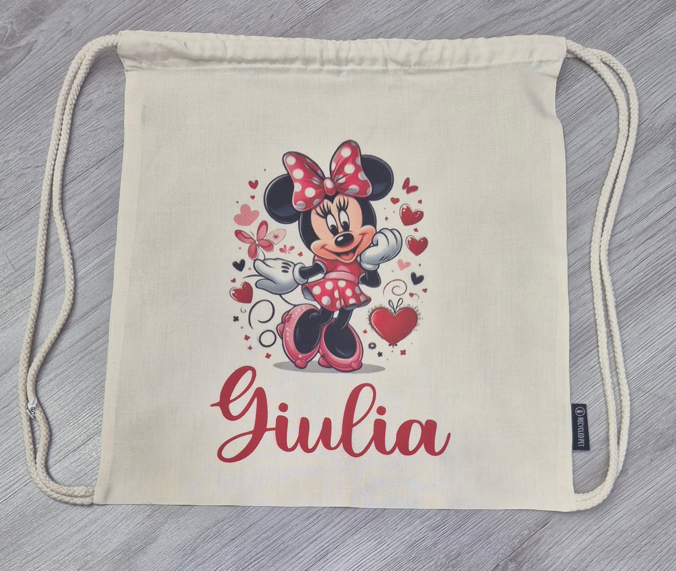 Sacca in Cotone Organico Personalizzabile MINNIE