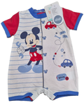 TOPOLINO pagliaccetto neonato corta 100% in jersey di cotone