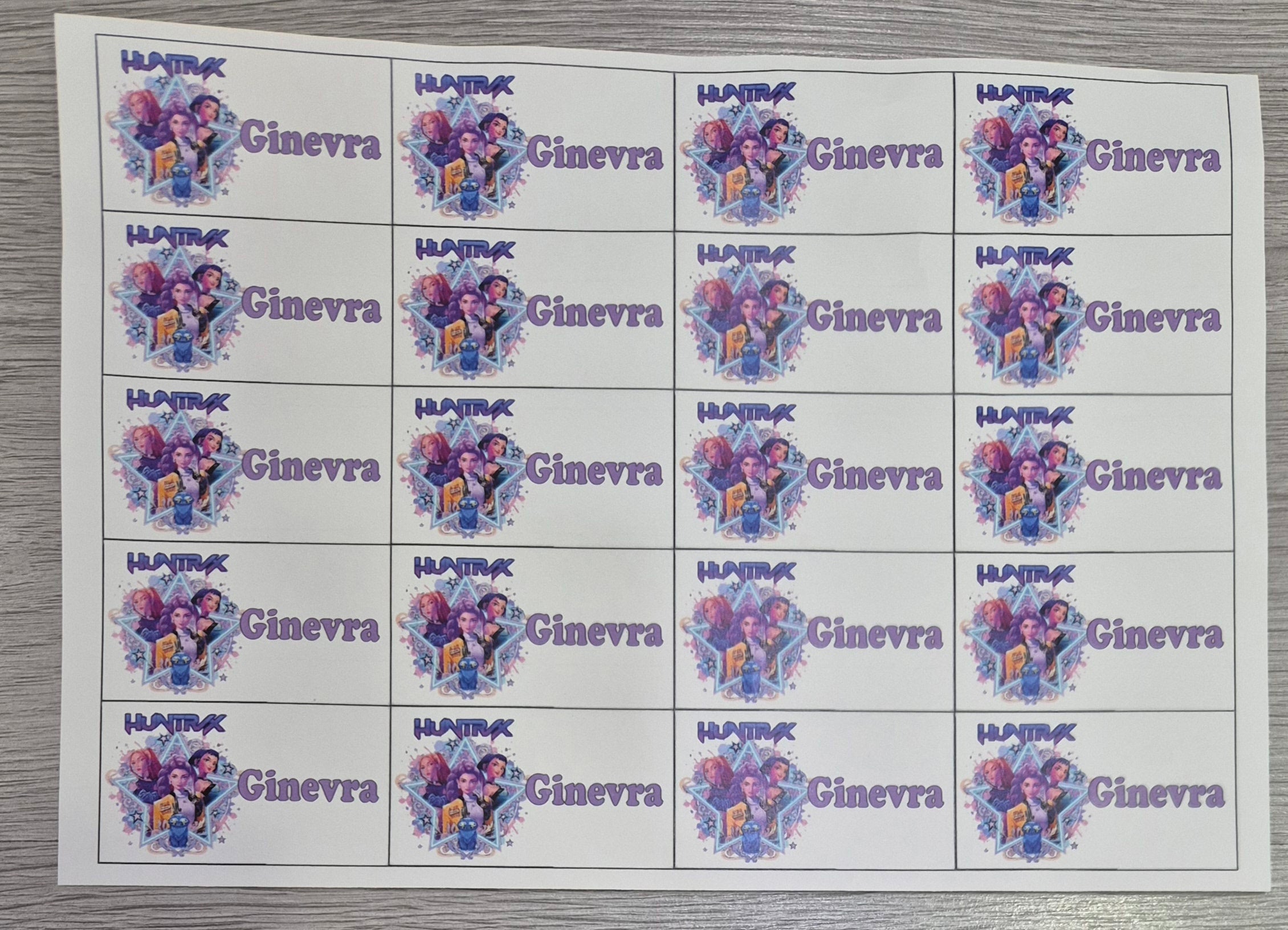 ETICHETTE SCUOLA -HUNTRIX