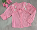 Camicia COLLO MARGHERITA 12-36M - ROSA e BIANCA