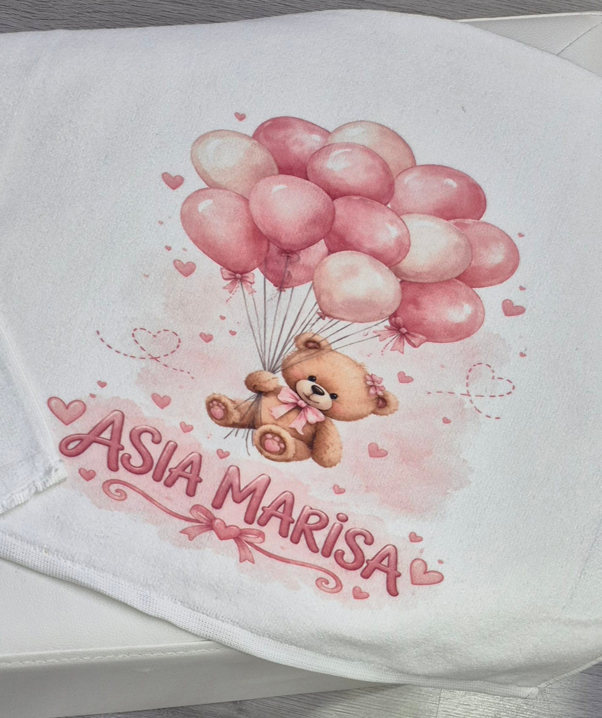 Coppia asciugamani personalizzate TEDDY