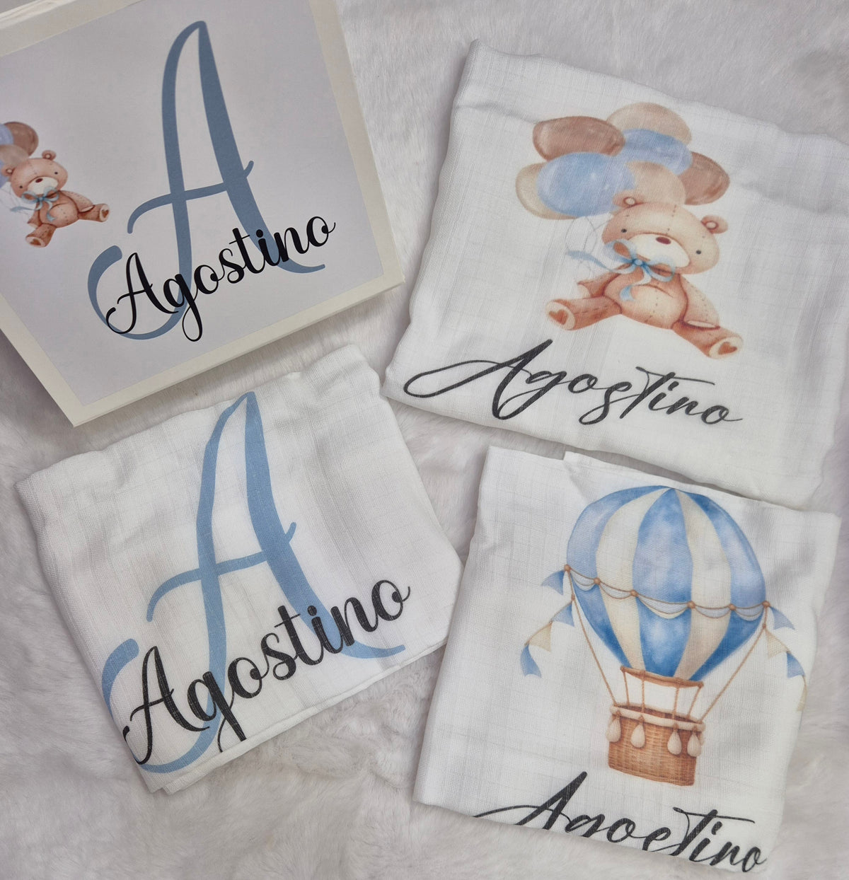 Set mussole personalizzate -con scatola