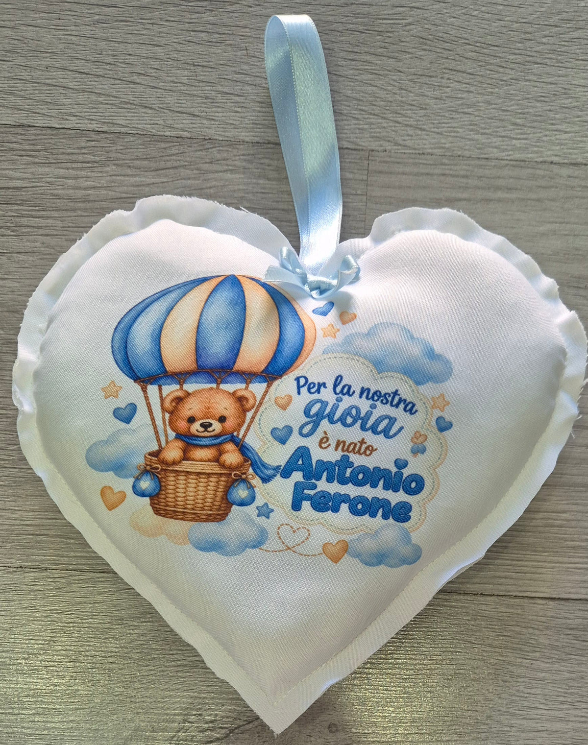 Coccardina a cuore  -PERSONALIZZATA