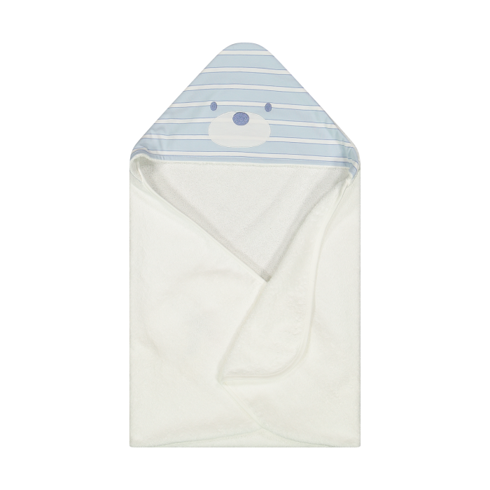 Accappatoio con cappuccio in spugna da neonato