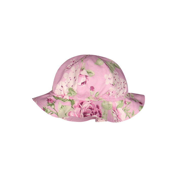 Cappellino in tela stampata da bambina