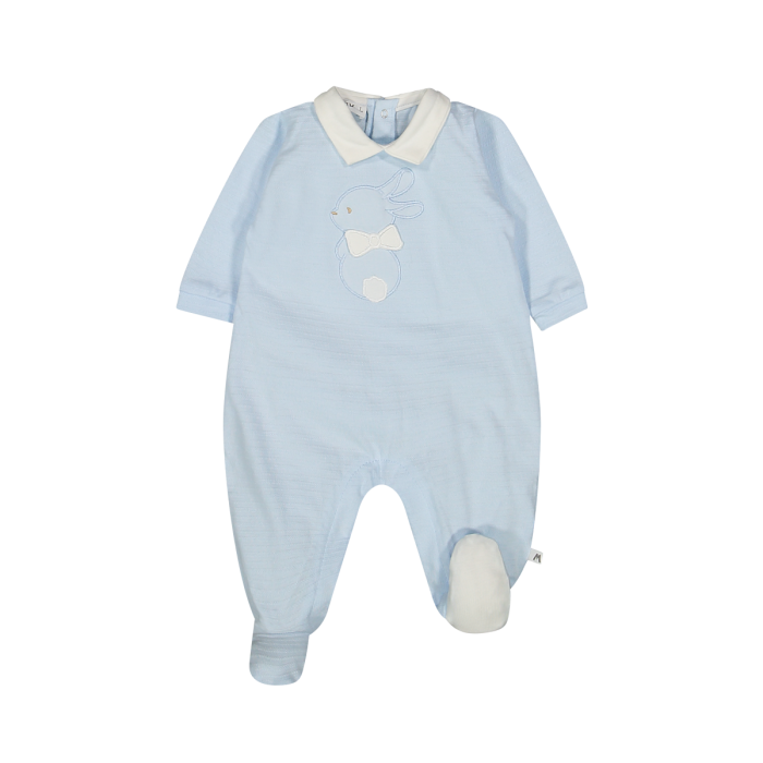 Tutina con piede colletto camicia neonato