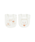 Confezione bipack bavaglino interlock per neonata