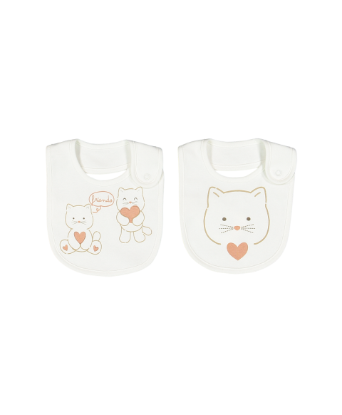 Confezione bipack bavaglino interlock per neonata