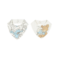 Confezione bipack bavaglino i Puffi™ in interlock per neonato