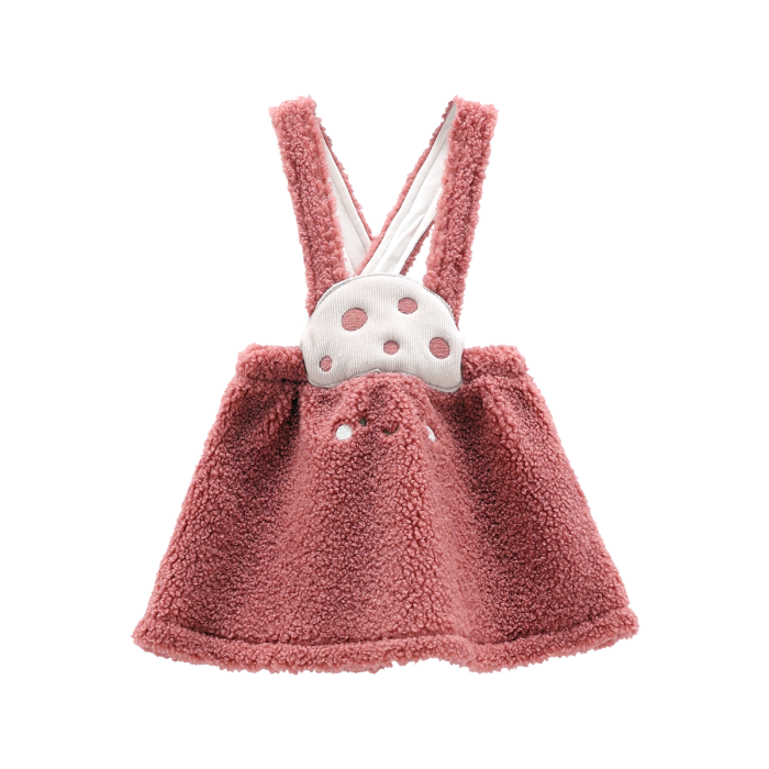 Completo Salopette Pelliccia e Body Cotone