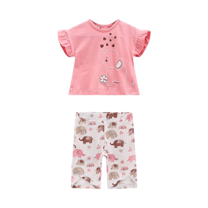 Completo in jersey stretch per neonata