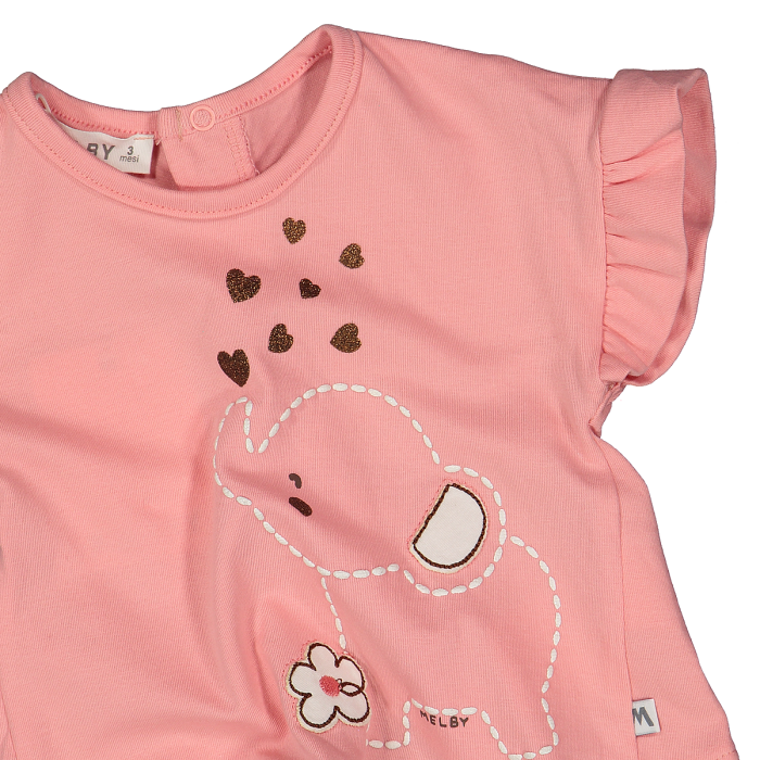 Completo in jersey stretch per neonata