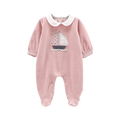 Tutina con piede in SOFT ciniglia per neonata