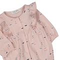 Tutina con piede in jersey stretch per neonata