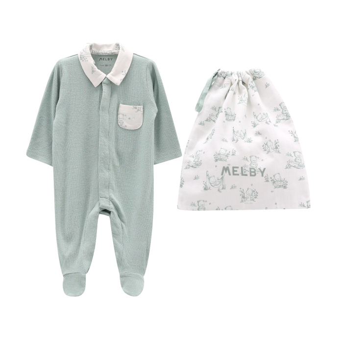 Tutina con piede in bamboo per neonato
