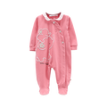 Tutina in jersey stretch con piede per neonata