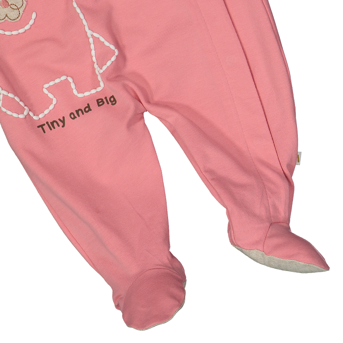 Tutina in jersey stretch con piede per neonata