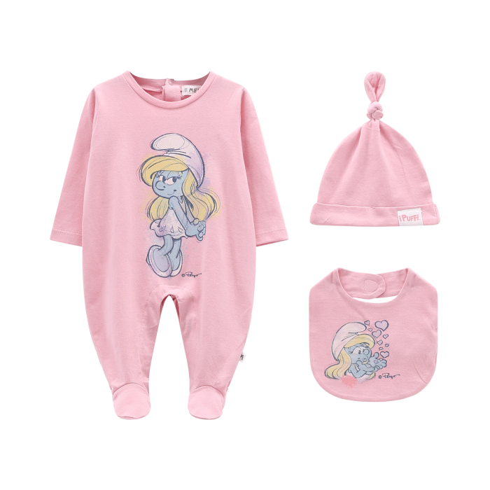 Set i Puffi™con tutina, berretto e bavaglino