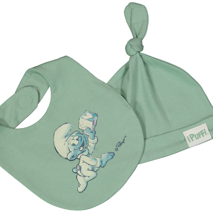 Set i Puffi™con tutina, berretto e bavaglino