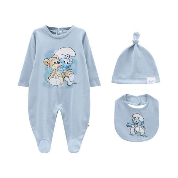 Set i Puffi™con tutina, berretto e bavaglino