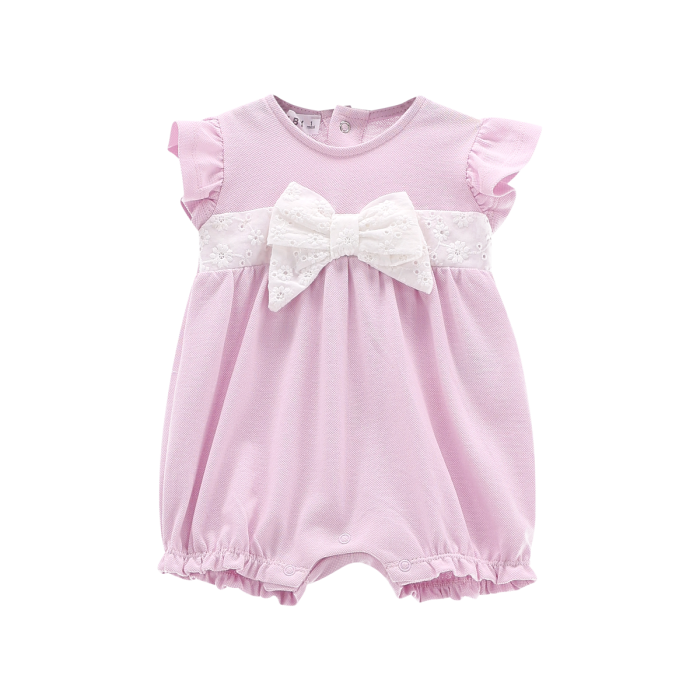 Pagliaccetto in piquet per neonata