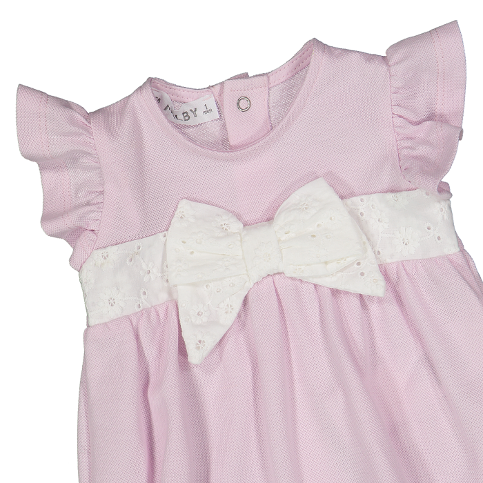 Pagliaccetto in piquet per neonata