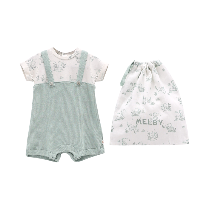 Pagliaccetto effetto 2-in-1 in bamboo per neonato
