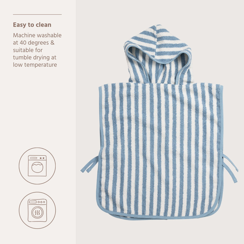 PONCHO DA BAGNO 1-3 ANNI ME-FAT JEANS A RIGHE BLU o MARRONI